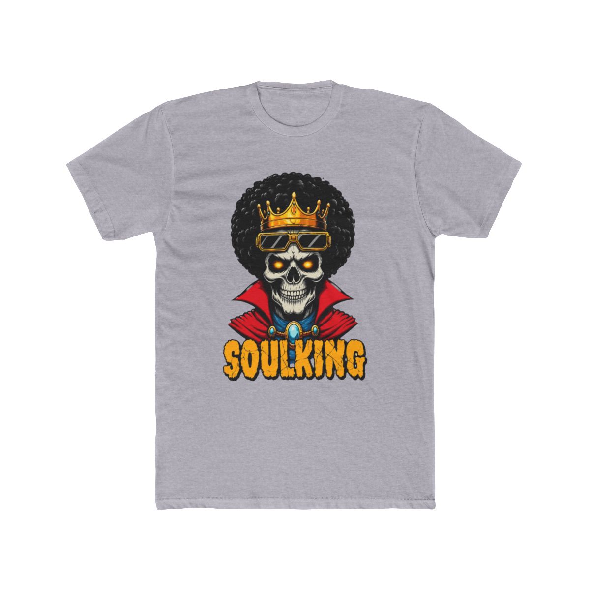 Skull-faced Character with Royal Afro and Dramatic Cape | Afro Samurai